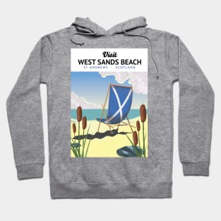 West Sands Beach, St Andrews Scotland beach poster Hoodie